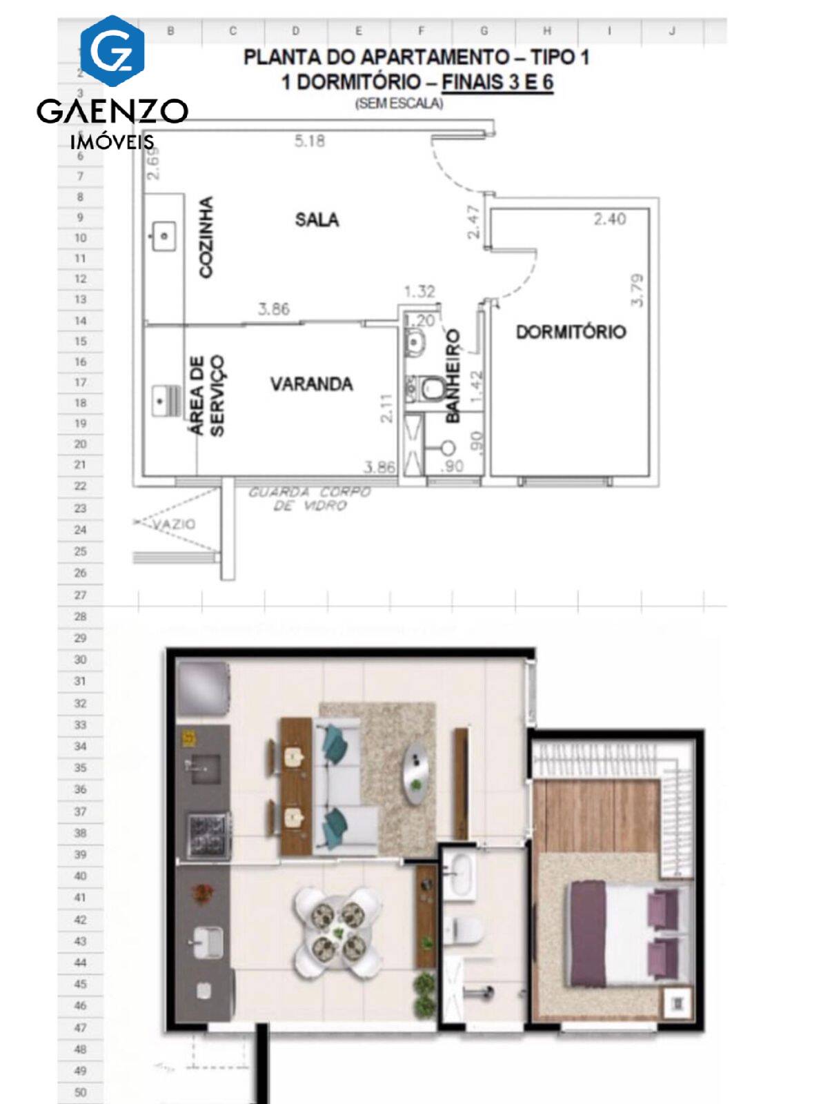 Apartamento à venda com 1 quarto, 38m² - Foto 46