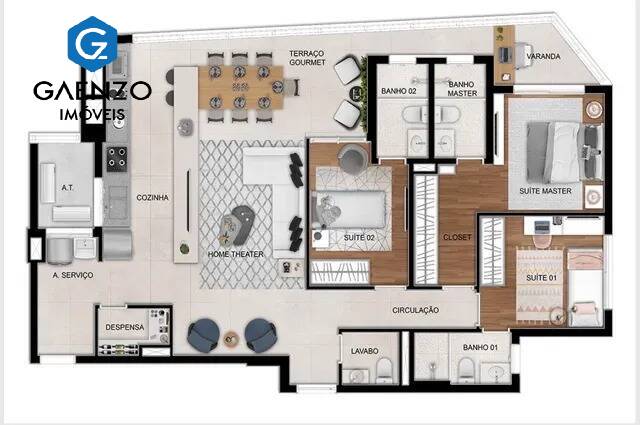 Apartamento à venda com 3 quartos, 115m² - Foto 18