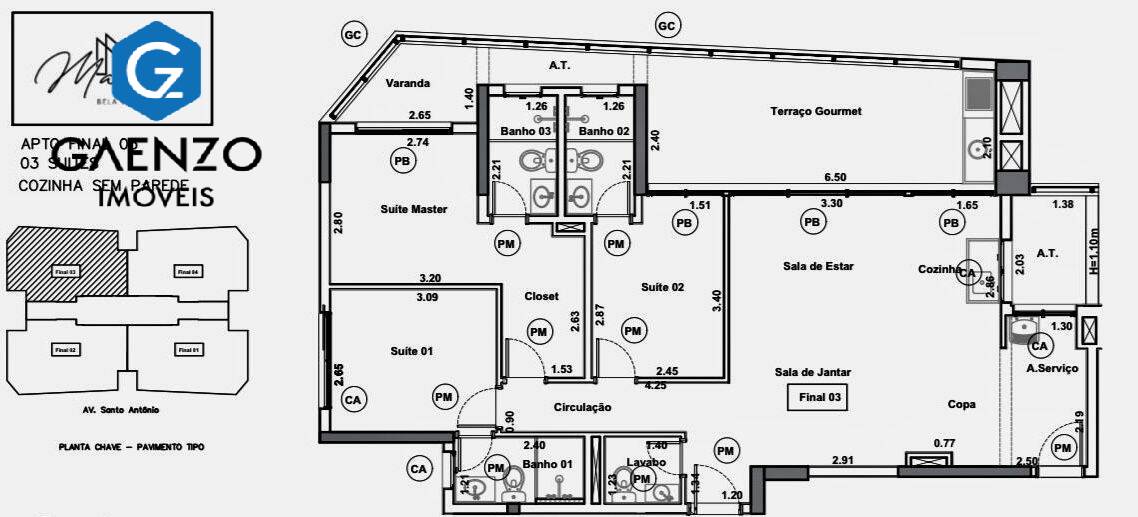 Apartamento à venda com 3 quartos, 115m² - Foto 23